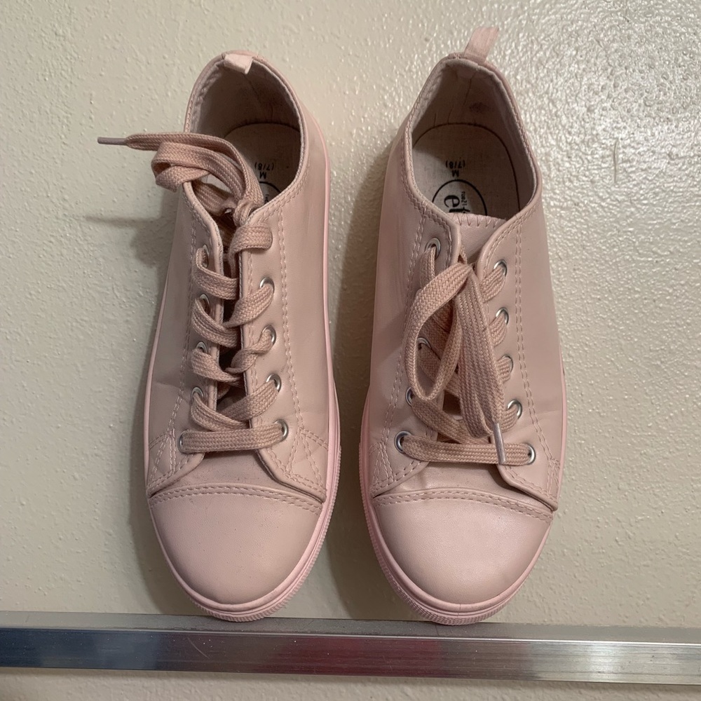Muted pink sneakers